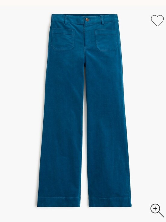 J. Crew Pants - NWT J. Crew Tall Lizzie Wide-leg Pant Patch Pocket Seaport Blue Teal Size 28T